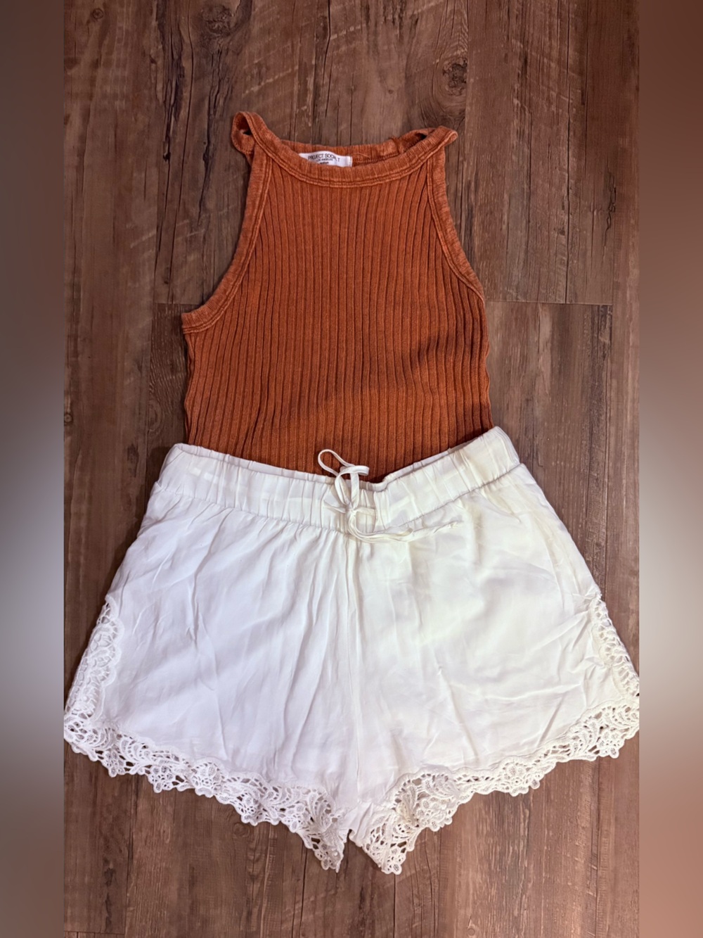 White Crotchet Shorts